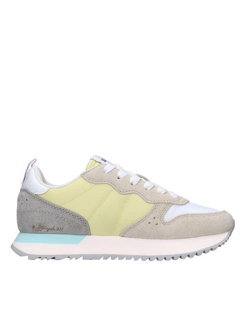 Sneakers in pelle e tessuto SUN68 | Z35211BIANCO PANNA-BEIGE-GIALLO-GRIG